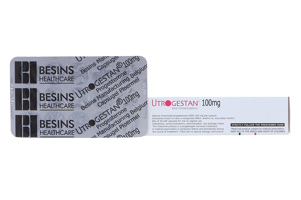 Utrogestan 100mg trị vô sinh, dọa sảy thai