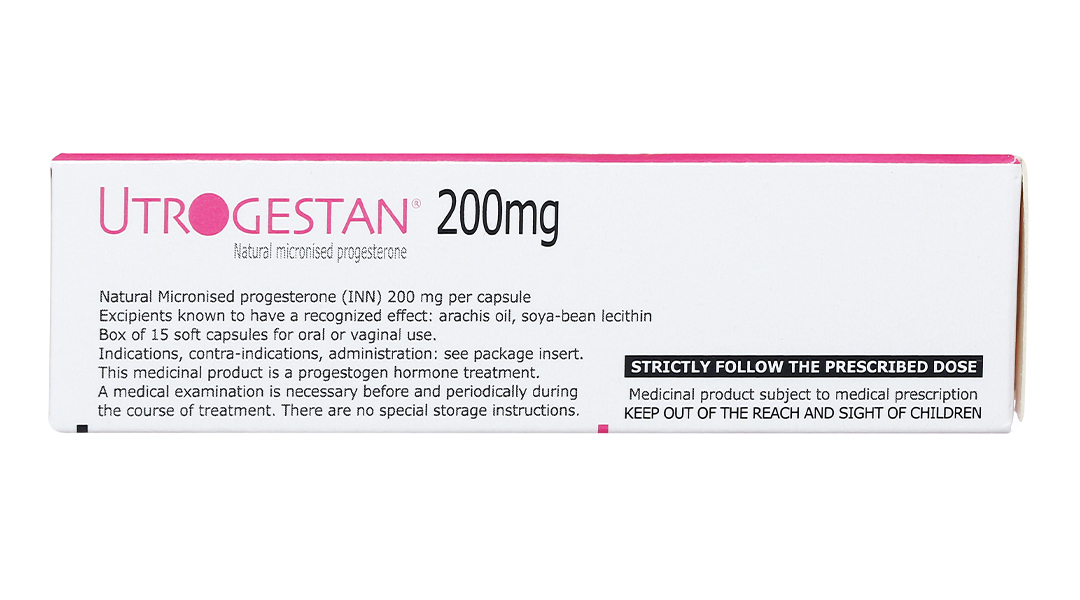 Utrogestan 200mg trị các rối loạn do thiếu progesterone