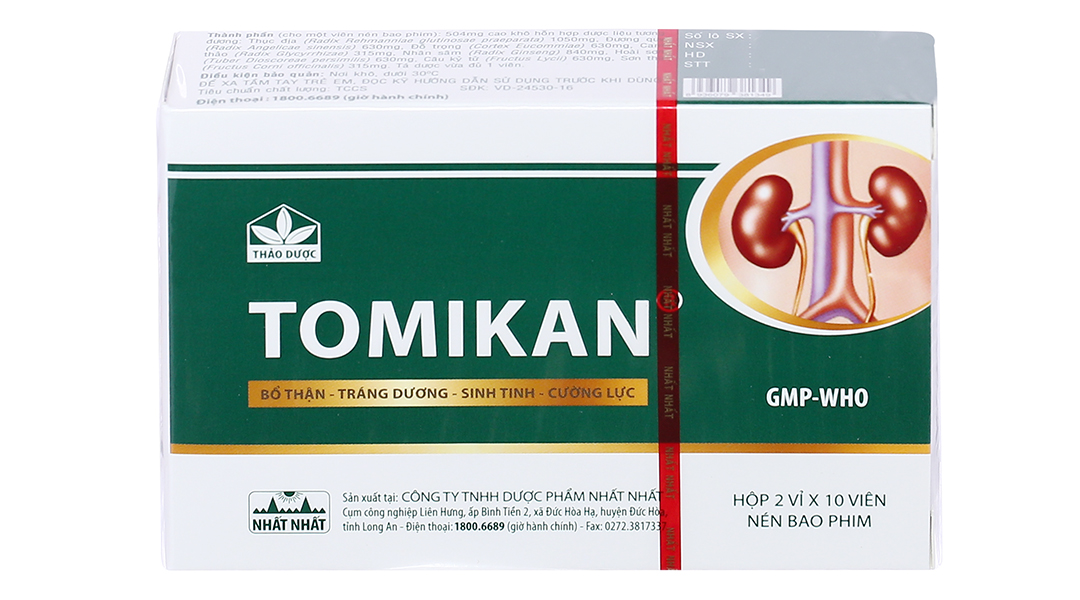 Tomikan cải thiện chức năng thận, bồi bổ cơ thể