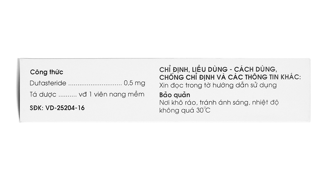 Dagocti 0.5mg trị phì đại tuyến tiền liệt lành tính