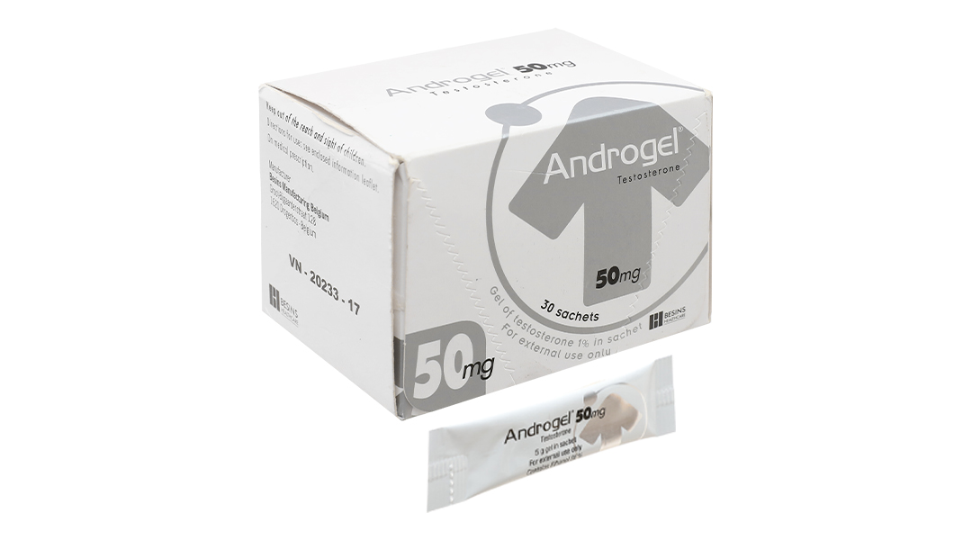 Gel bôi Androgel 50mg bổ sung testosterone