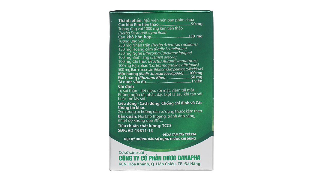 Bài Thạch Danapha điều trị sỏi thận, sỏi mật