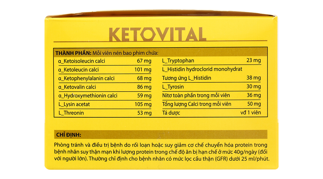 Ketovital phòng và trị rối loạn cơ chế chuyển hoá protein