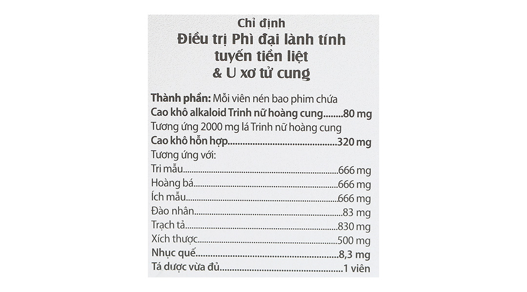 Tadimax điều trị phì đại tuyến tiền liệt, u xơ tử cung
