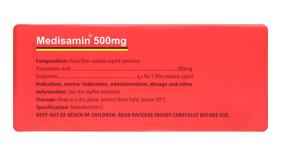 Medisamin 500mg trị và phòng ngừa chảy máu