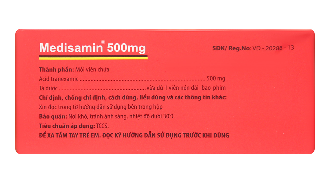 Medisamin 500mg trị và phòng ngừa chảy máu