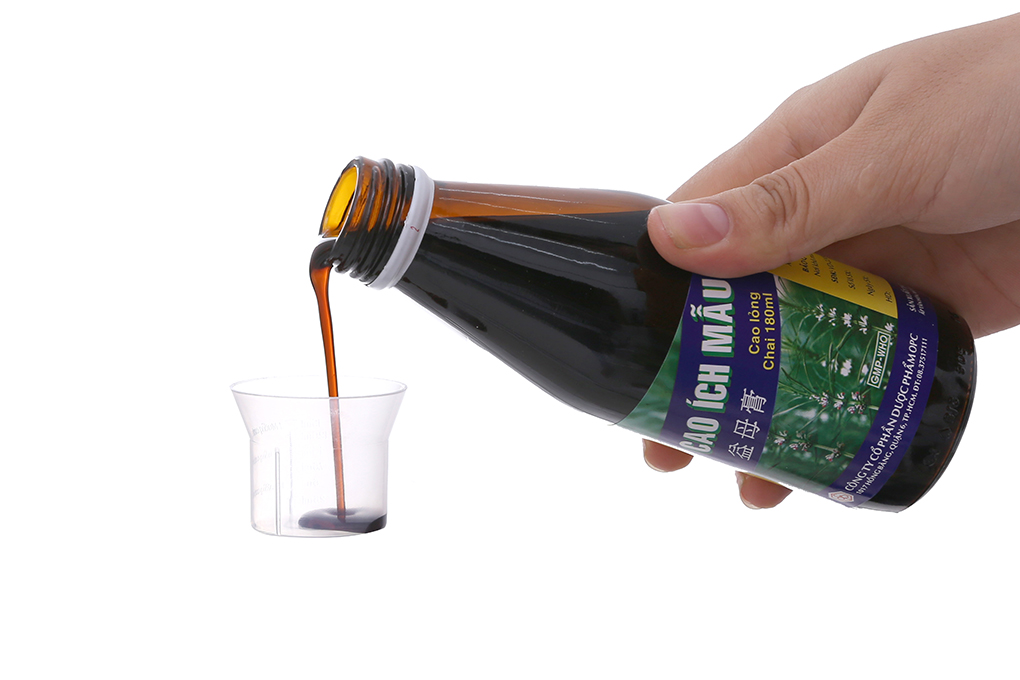Cao lỏng Cao Ích Mẫu trị kinh nguyệt không đều, đau bụng kinh chai 180ml - 08/2024 | nhathuocankhang.com