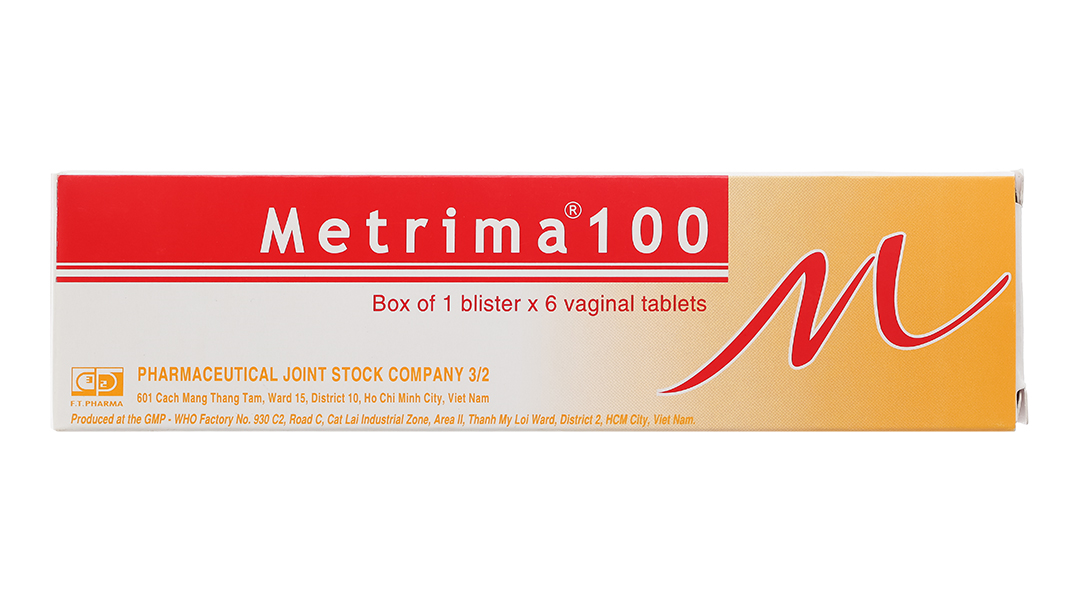 Viên đặt âm đạo Metrima 100 trị bệnh nấm Candida ở âm hộ, âm đạo