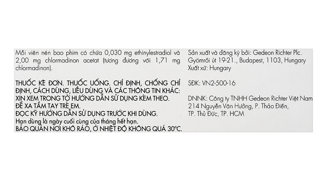 Belara 0.03mg/2mg thuốc tránh thai hằng ngày
