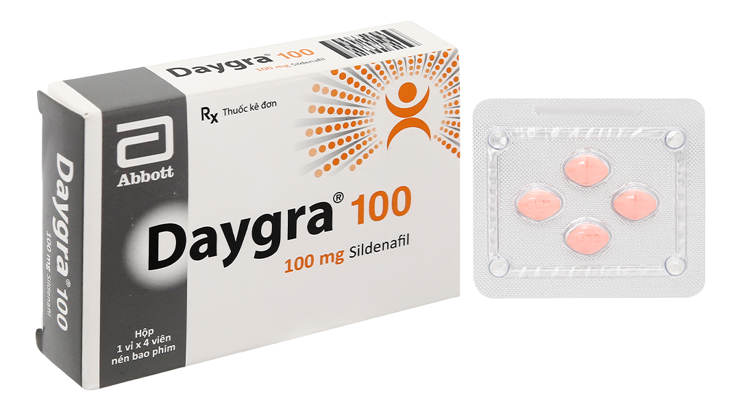 Daygra 100 dùng trong rối loạn cương dương, mất khả năng cương cứng