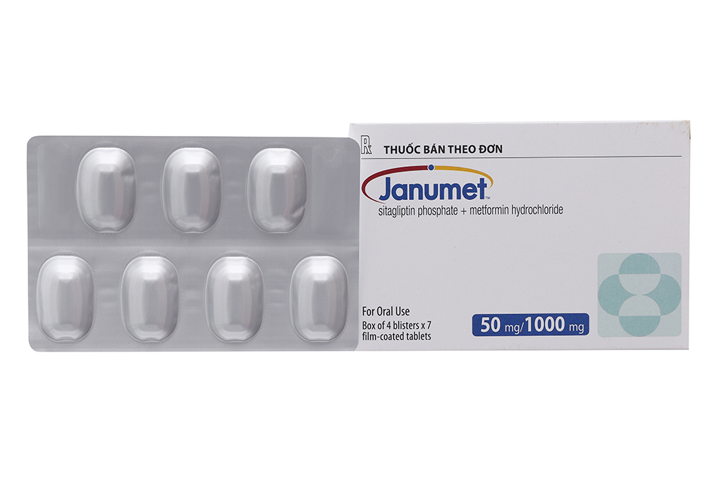 Janumet 50mg/1000mg trị đái tháo đường
