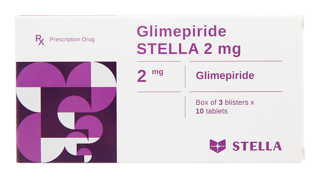 Glimepiride Stella 2mg trị đái tháo đường tuýp 2