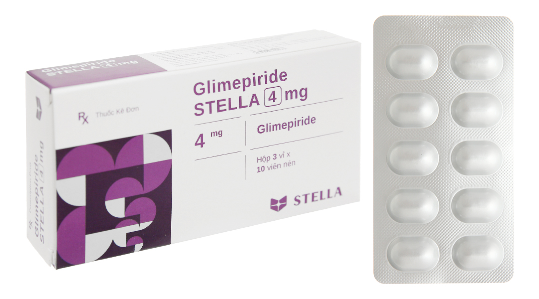 Glimepiride Stella 4mg trị đái tháo đường tuýp 2