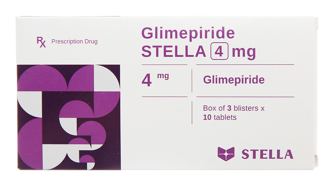 Glimepiride Stella 4mg trị đái tháo đường tuýp 2
