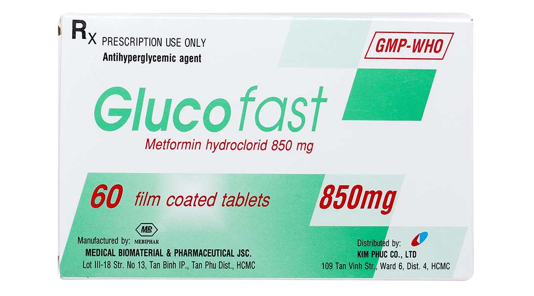 Glucofast 850mg trị đái tháo đường