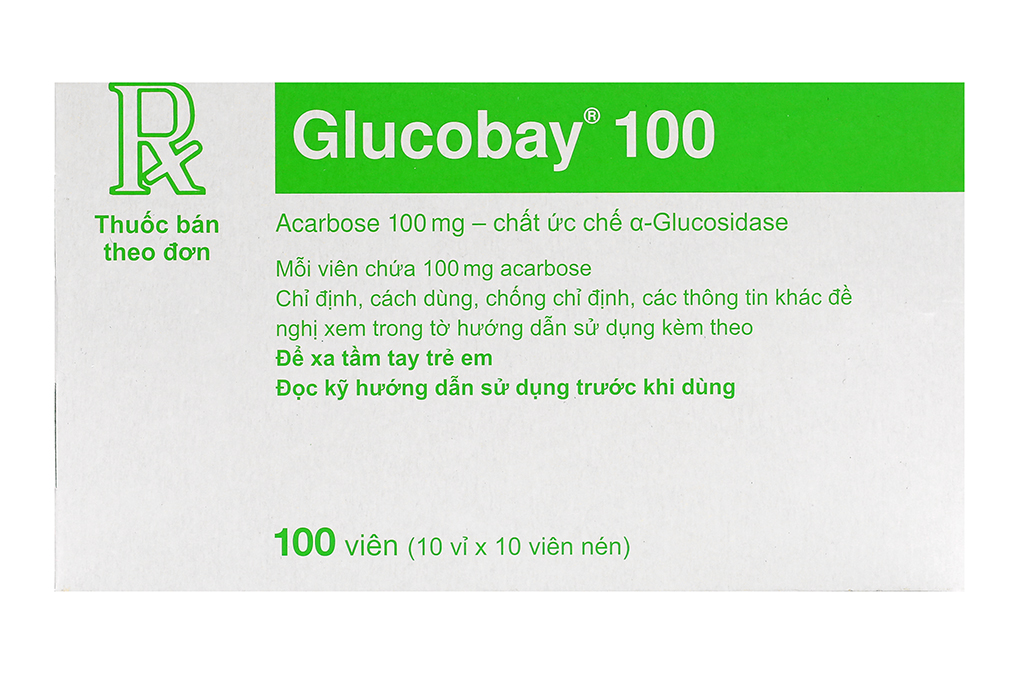Glucobay 100 trị đái tháo đường