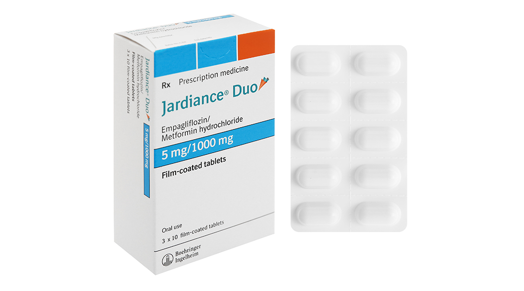 Jardiance Duo 5mg/1000mg trị đái tháo đường