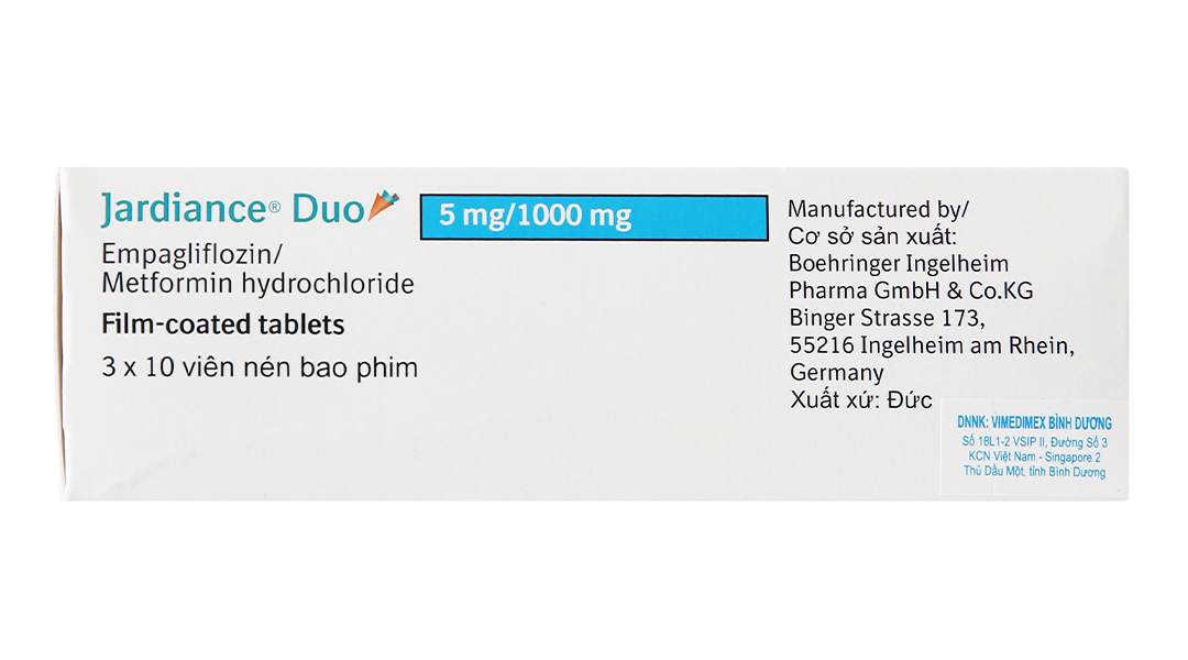 Jardiance Duo 5mg/1000mg trị đái tháo đường