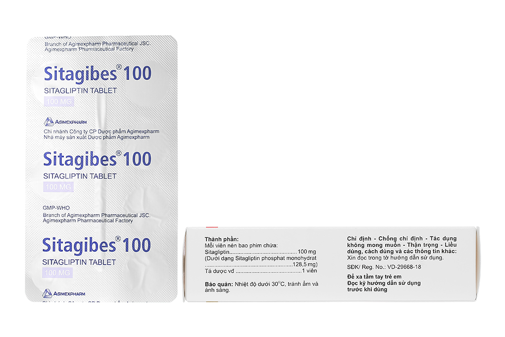Sitagibes 100 trị đái tháo đường tuýp 2