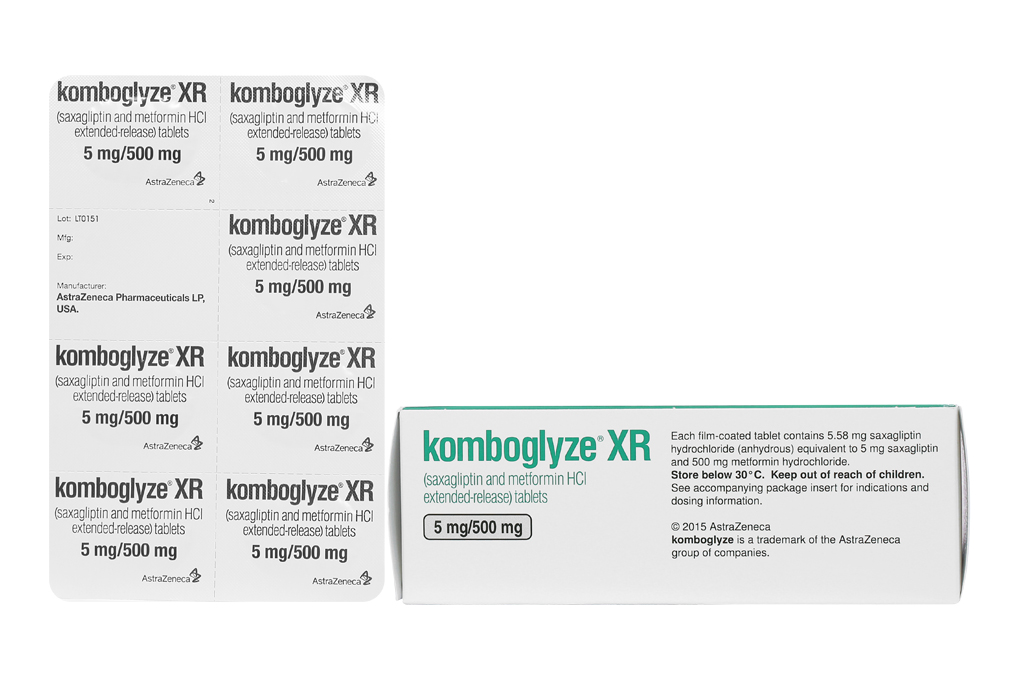 Komboglyze XR 5mg/500mg trị đái tháo đường