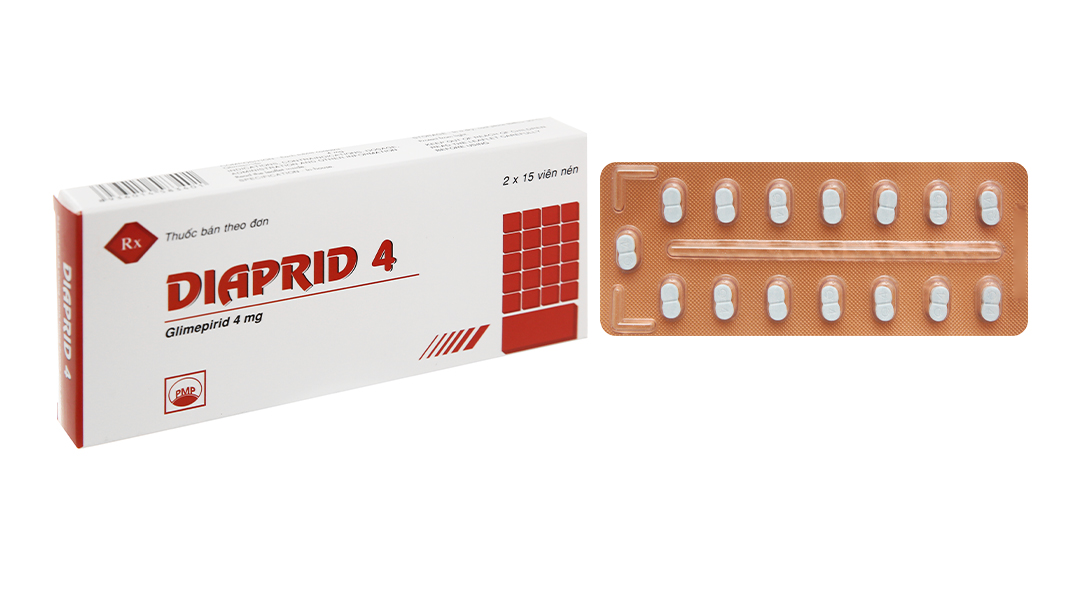 Diaprid 4 trị đái tháo đường tuýp 2 không phụ thuộc insulin