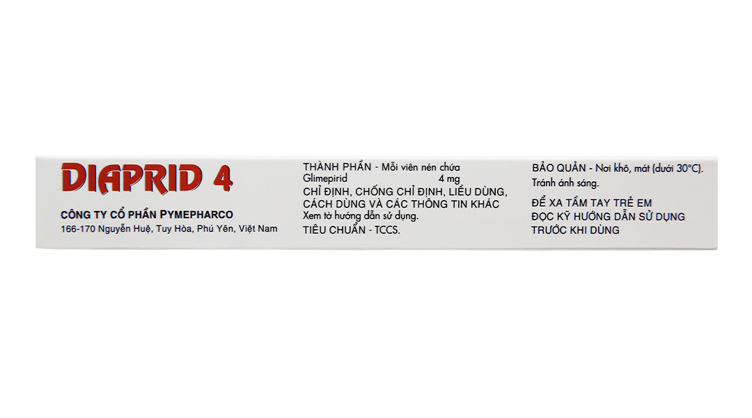 Diaprid 4 trị đái tháo đường tuýp 2 không phụ thuộc insulin