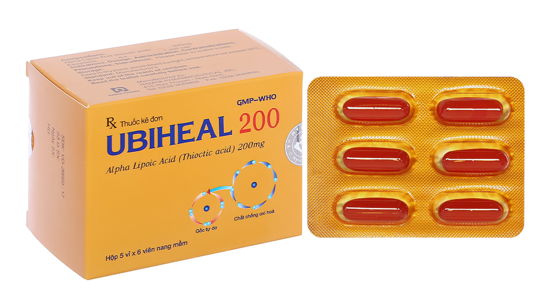 Ubiheal 200 trị rối loạn cảm giác do bệnh thần kinh đái tháo đường