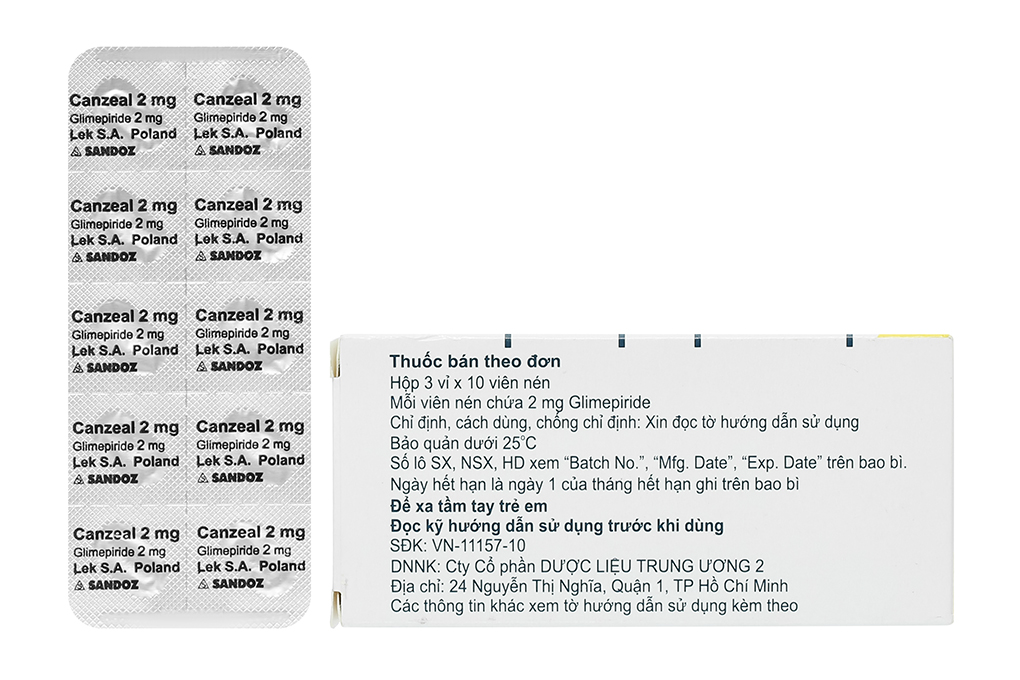 Canzeal 2mg trị đái tháo đường
