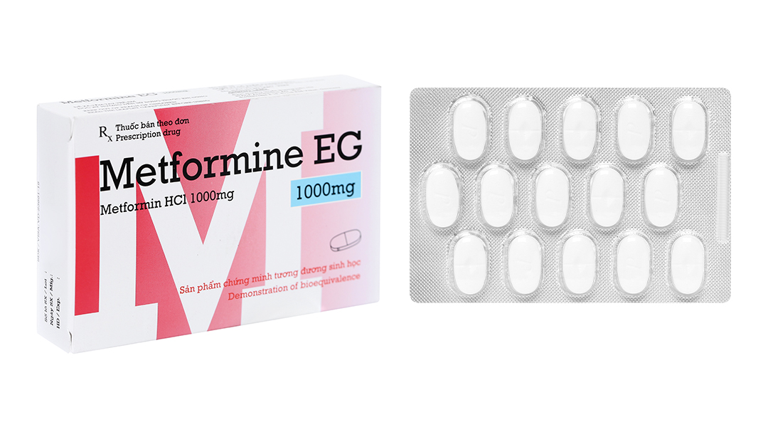 Metformine EG 1000mg trị đái tháo đường tuýp 2