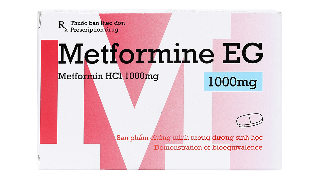 Metformine EG 1000mg trị đái tháo đường tuýp 2