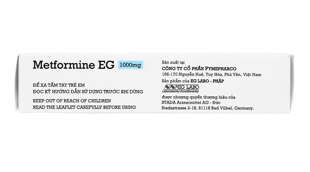 Metformine EG 1000mg trị đái tháo đường tuýp 2