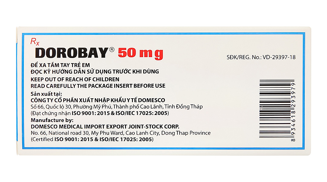 Dorobay 50mg điều trị đái tháo đường tuýp 2