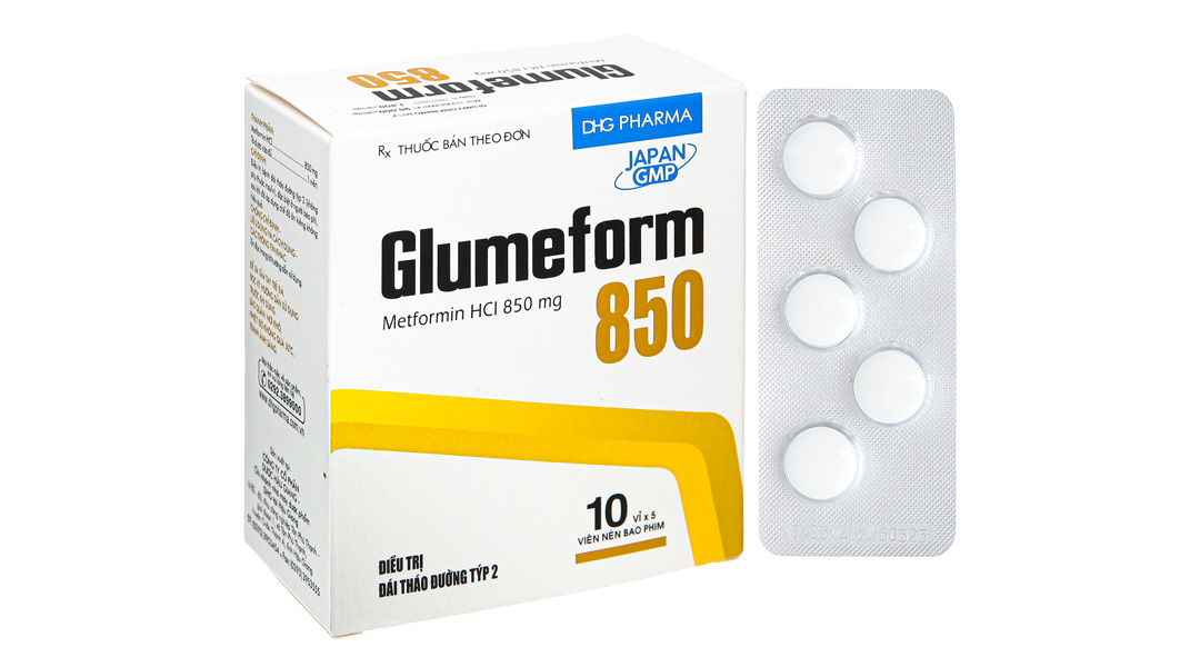 Glumeform 850 trị đái tháo đường tuýp 2 không phụ thuộc insulin
