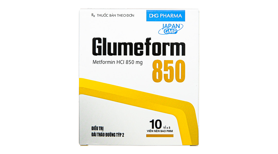 Glumeform 850 trị đái tháo đường tuýp 2 không phụ thuộc insulin
