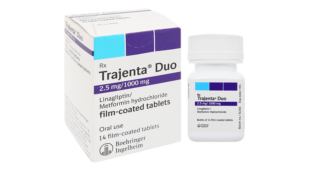 Trajenta Duo 2.5mg/1000mg trị đái tháo đường tuýp 2