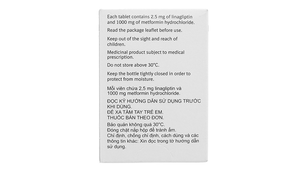 Trajenta Duo 2.5mg/1000mg trị đái tháo đường tuýp 2