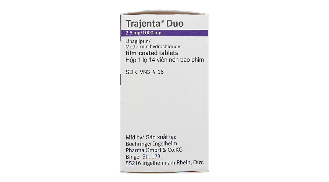 Trajenta Duo 2.5mg/1000mg trị đái tháo đường tuýp 2