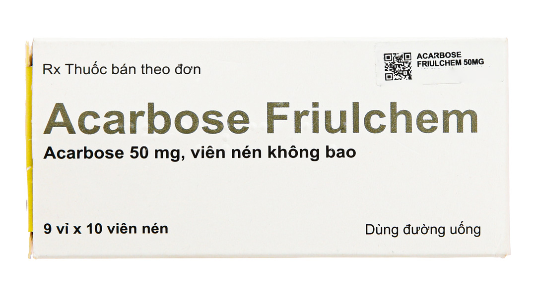 Acarbose Friulchem 50mg trị đái tháo đường tuýp 2