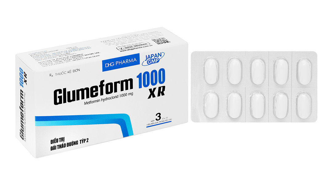 Glumeform 1000 XR trị đái tháo đường