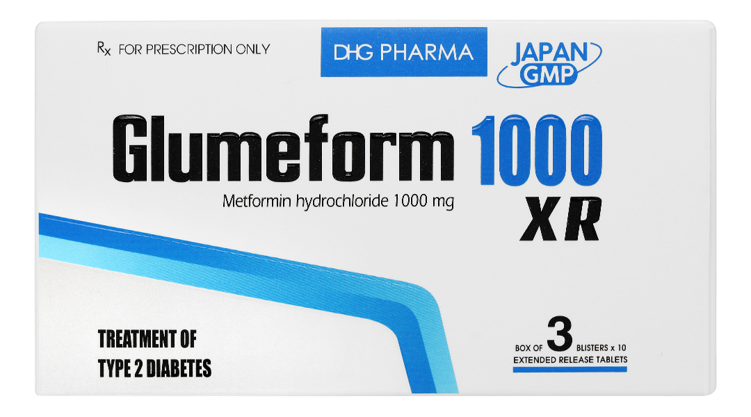 Glumeform 1000 XR trị đái tháo đường