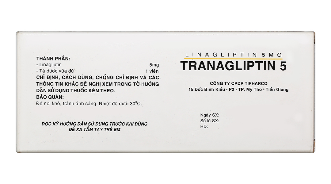 Tranagliptin 5 trị đái tháo đường tuýp 2