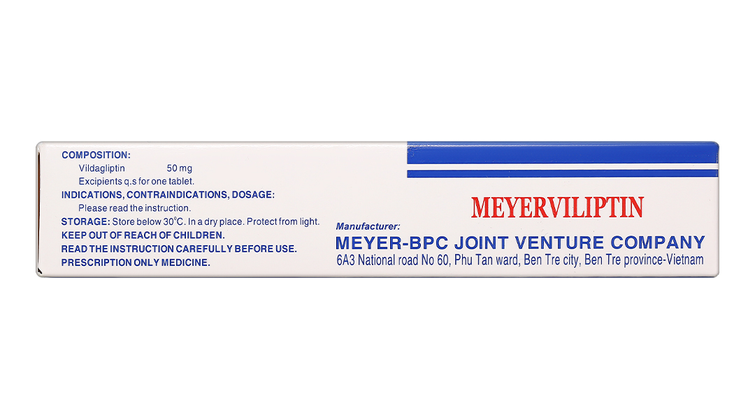 Meyerviliptin 50mg trị đái tháo đường tuýp 2