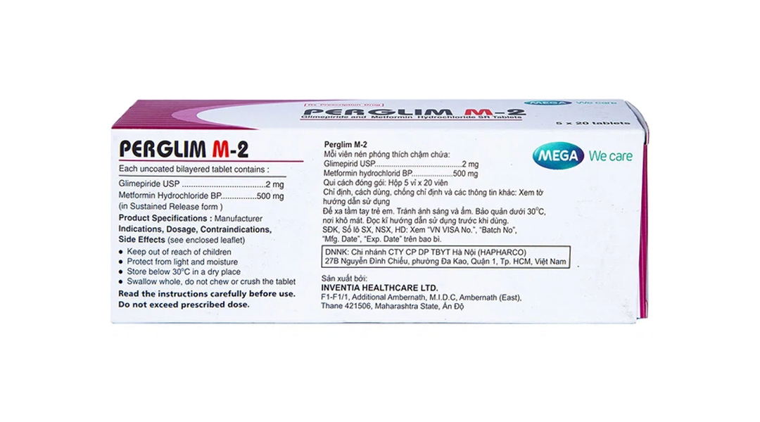 Perglim M-2 trị tiểu đường type 2