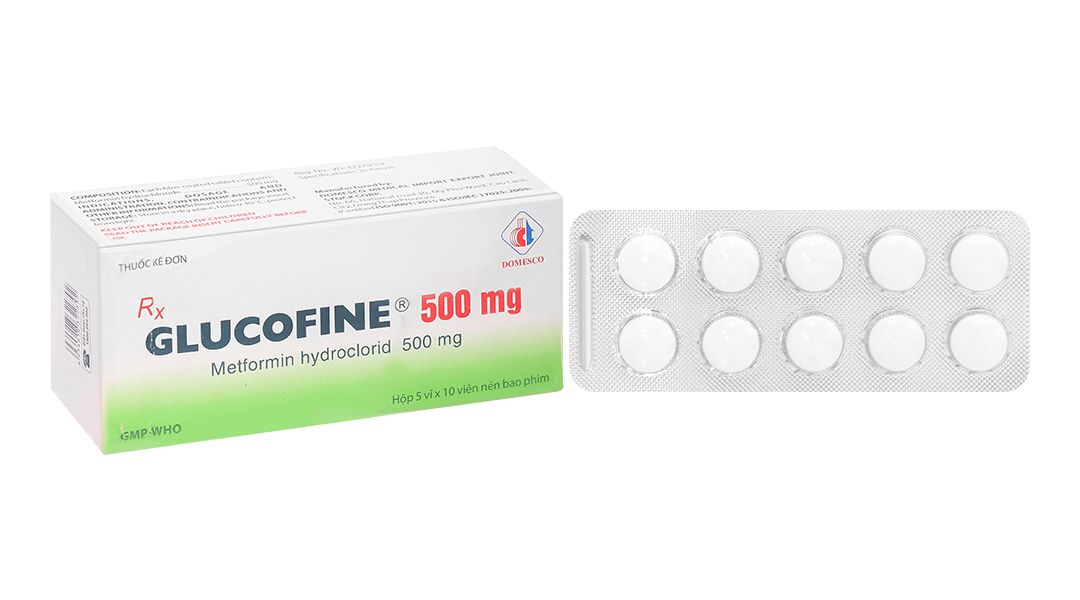 Glucofine Domesco 500mg trị đái tháo đường type 2