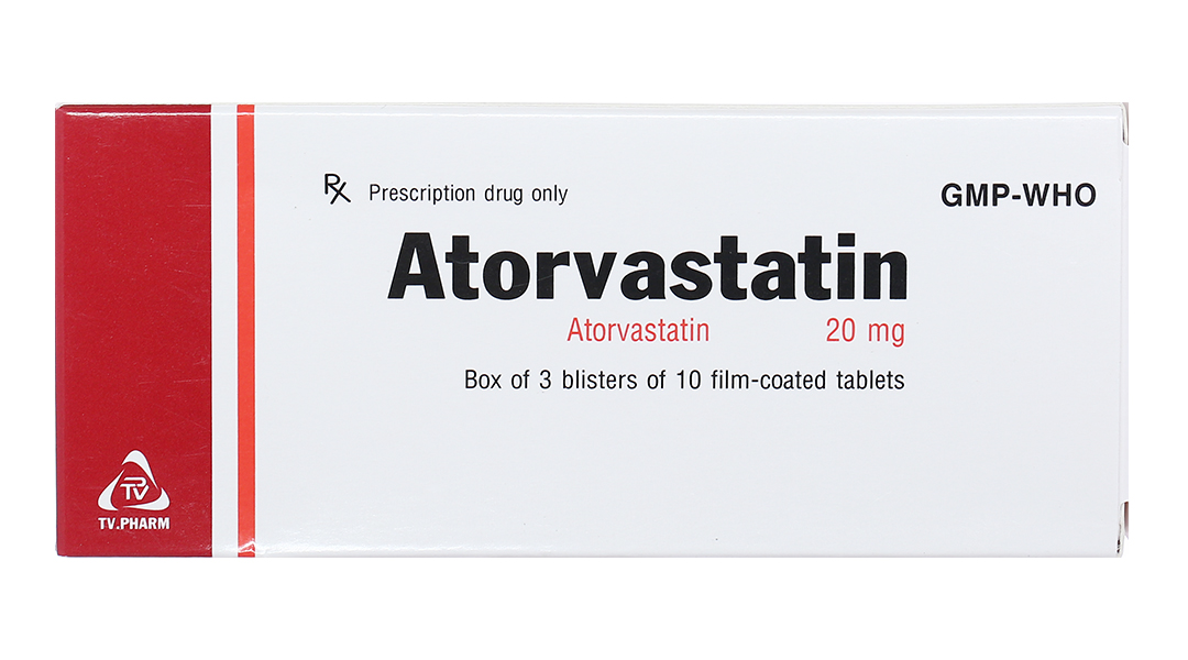 Atorvastatin TV.Pharm 20mg hỗ trợ trị tăng cholesterol máu