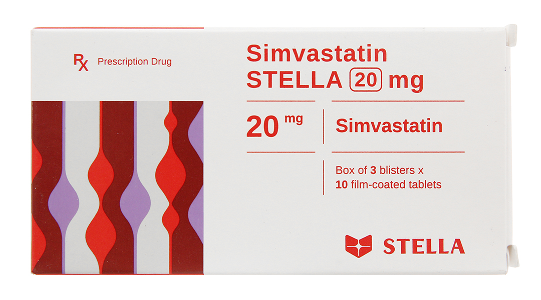 Simvastatin Stella 20mg trị rối loạn mỡ máu