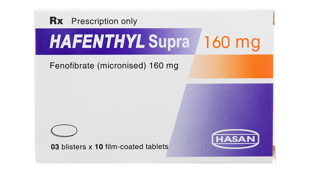 Hafenthyl Supra 160mg trị rối loạn mỡ máu