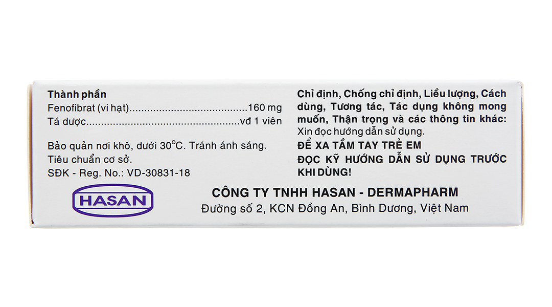 Hafenthyl Supra 160mg trị rối loạn mỡ máu