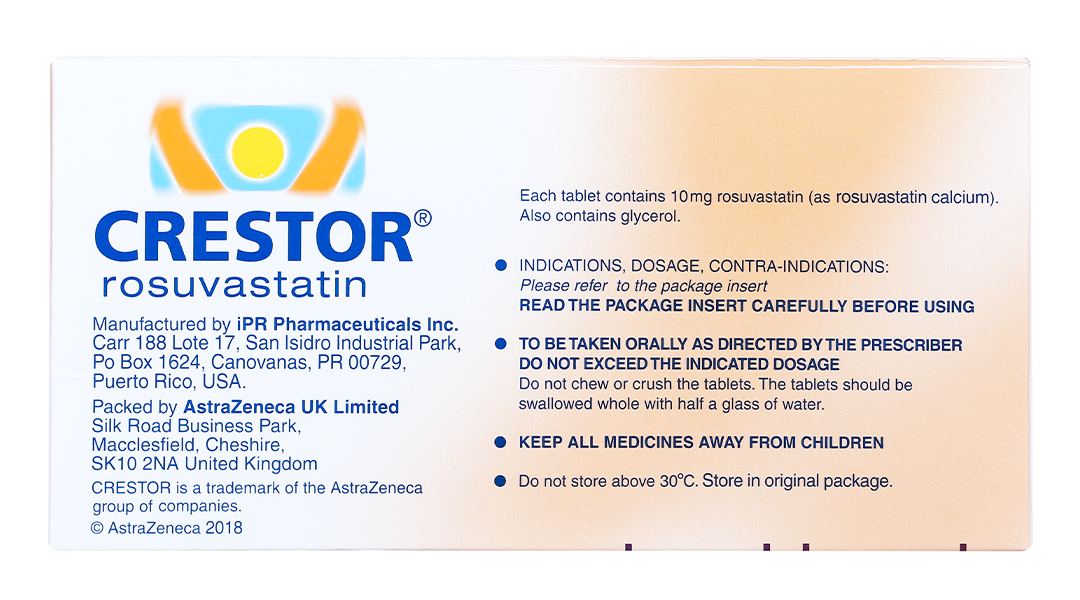 Crestor 10mg trị rối loạn mỡ máu