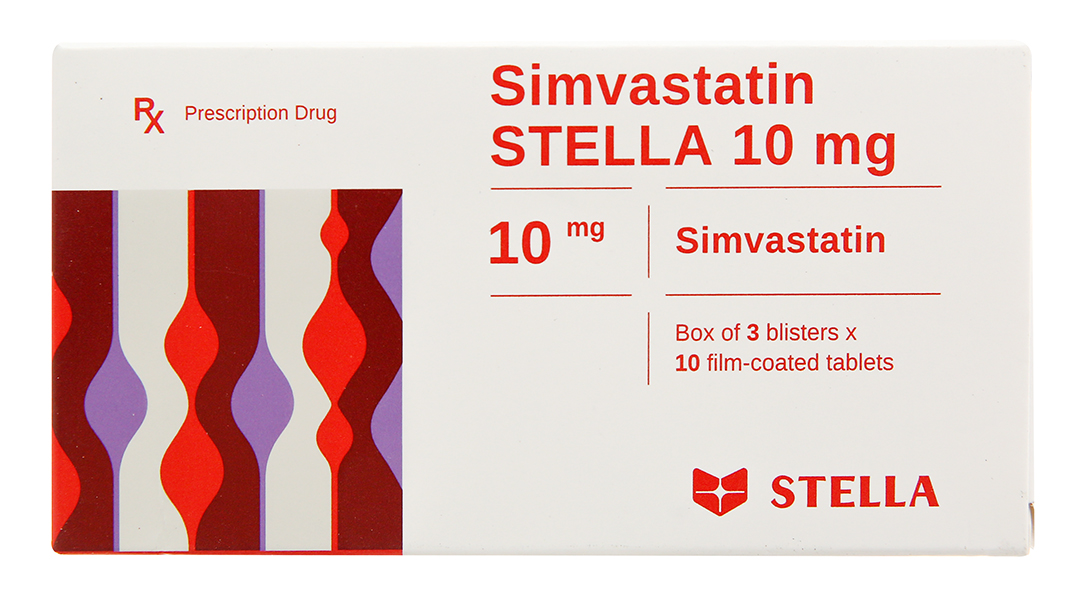 Simvastatin Stella 10mg trị rối loạn mỡ máu